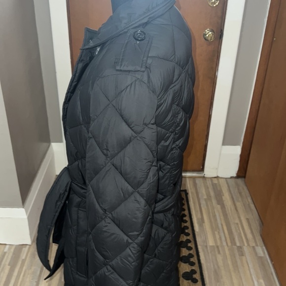 Sam Edelman black puffer trench jacket, FLAW - Picture 5 of 8